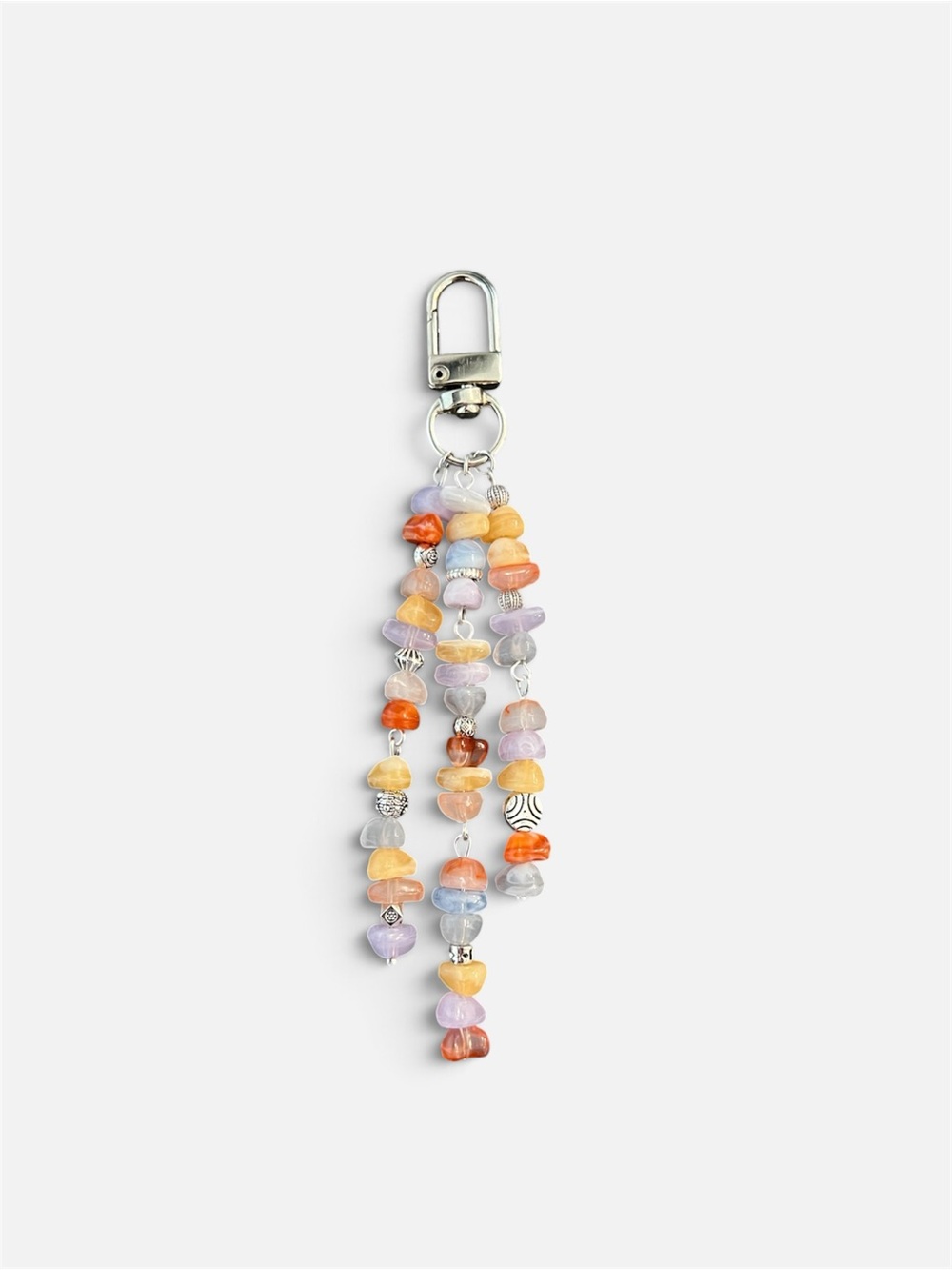 Beaded Multi-Color Keychain Charm